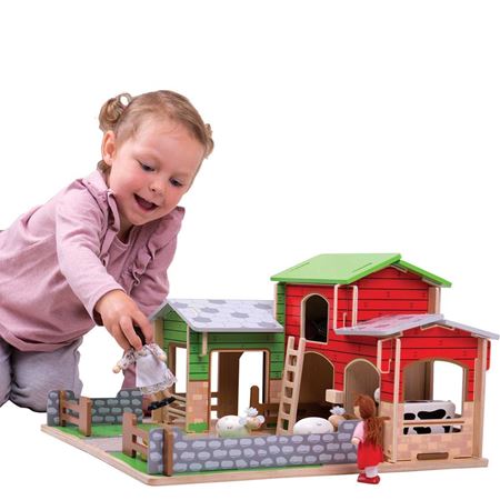 wooden farm set for toddlers