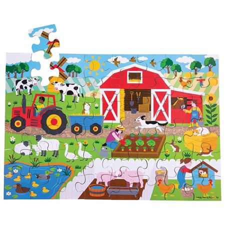 Bigjigs Toys Children's Wooden Noah's Ark Floor Jigsaw Puzzle 48 Piece 
