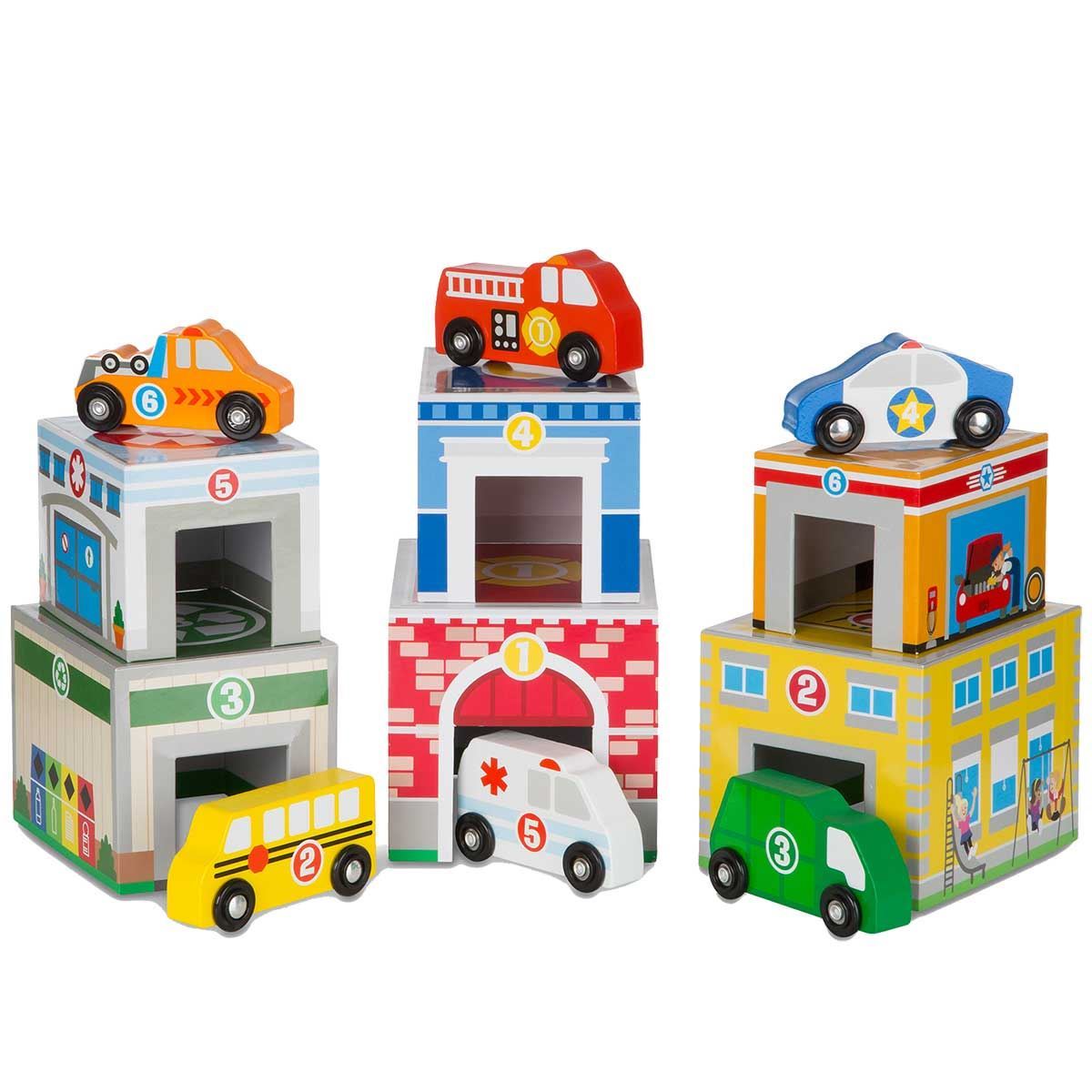 nesting and sorting garages and cars