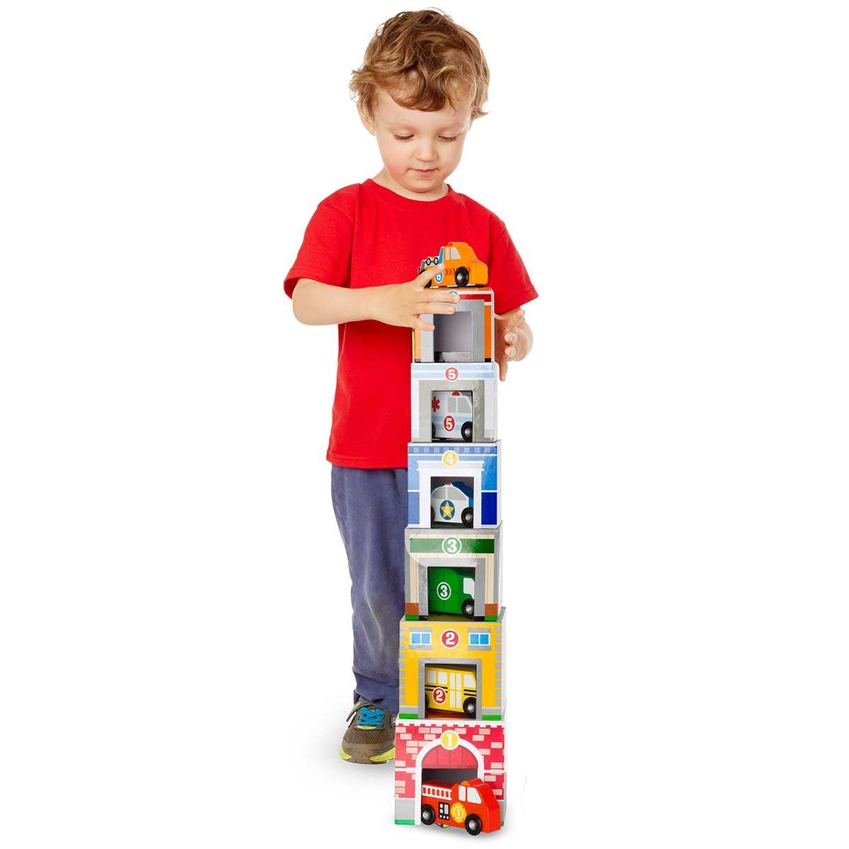 Nesting & Sorting Garages | Melissa & Doug | Stacking Toys