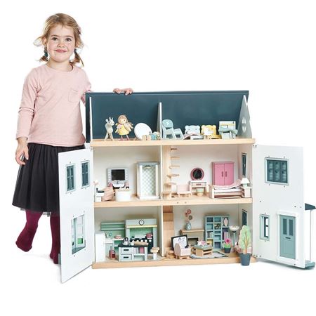 traditional wooden dolls house