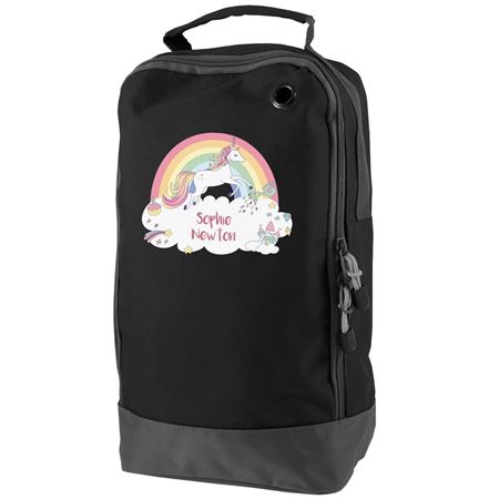 Picture of Rainbow Unicorn Personalised Shoe & Boot Bag