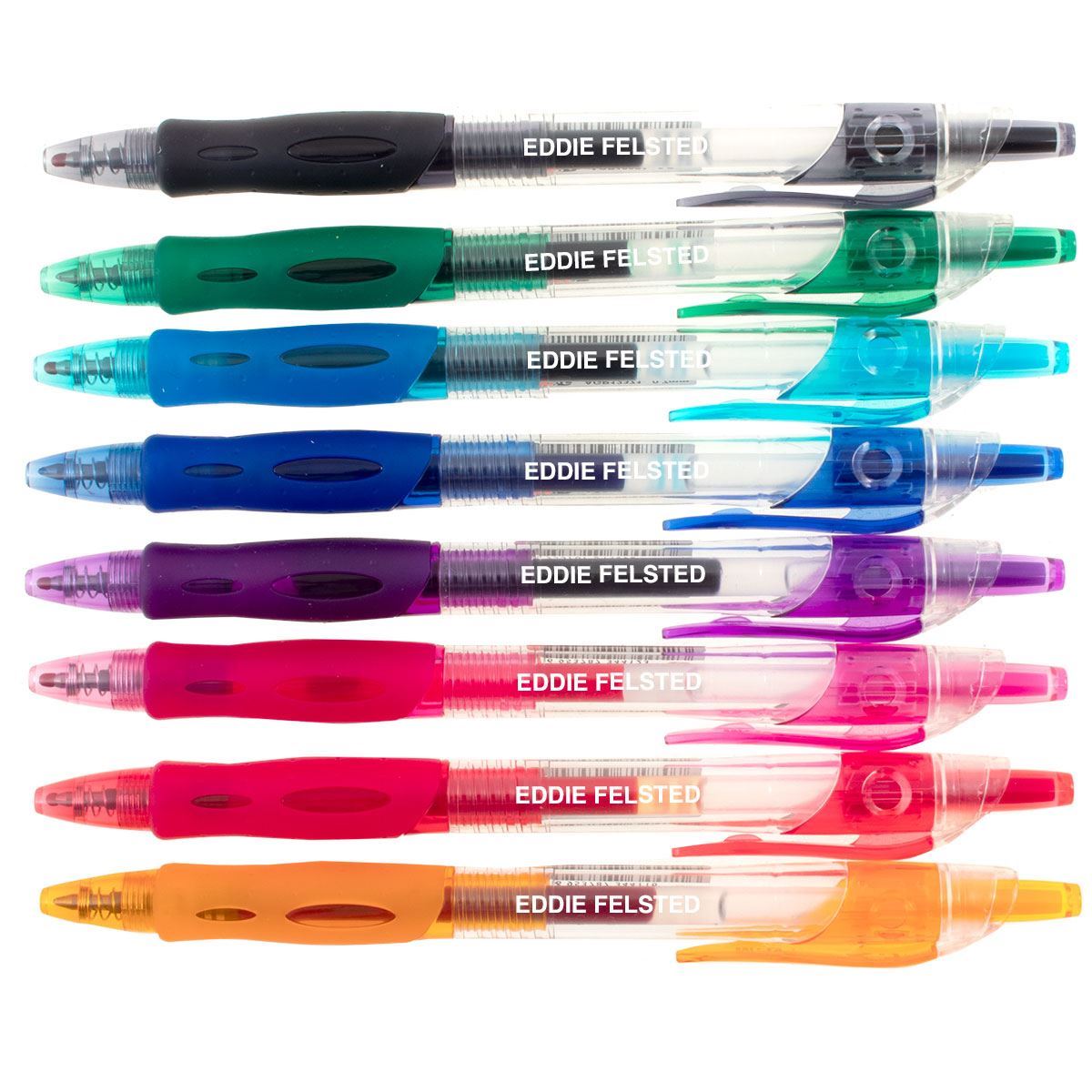 Named Retractable Gel Pens Mulberry Bush Personalised Collection